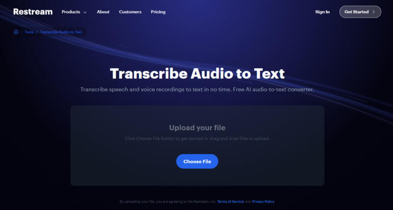 restream ai transcribe lyrics
