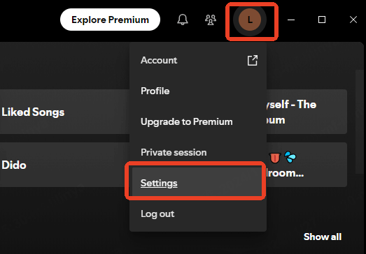 select settings