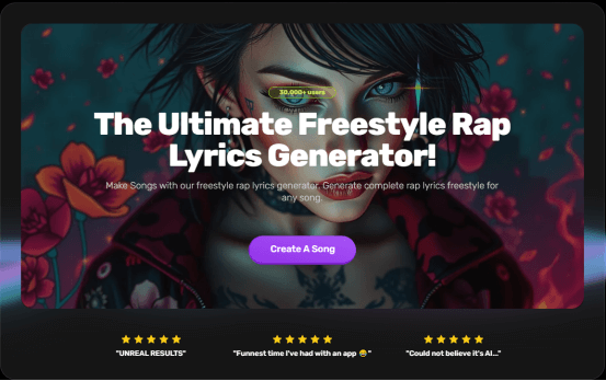 sendfame.com freestyle rap lyrics generator