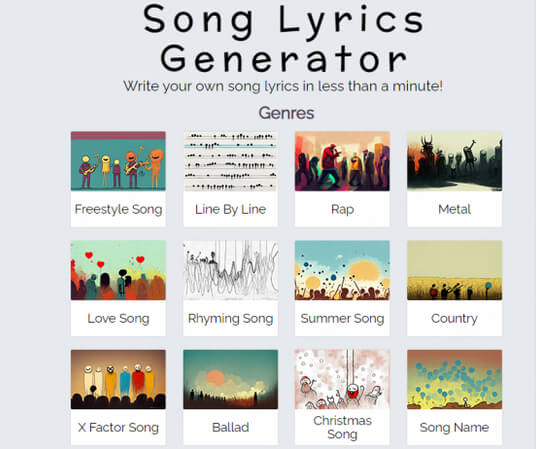 song lyrics generator