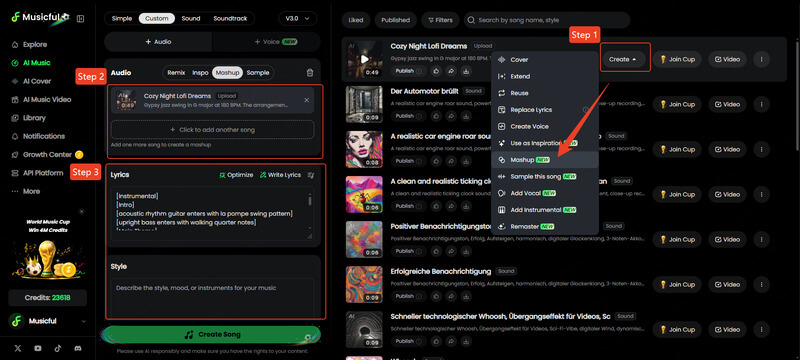 musicful song mashup maker