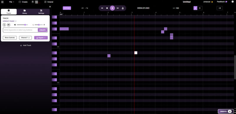 staccato ai midi generator