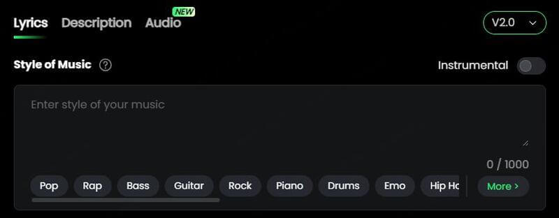 lyrics mode style of music