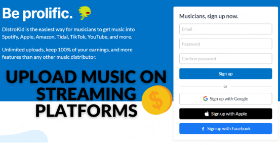 upload music on streaming platforms