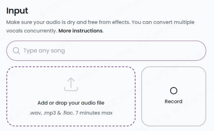 upload or record your audio