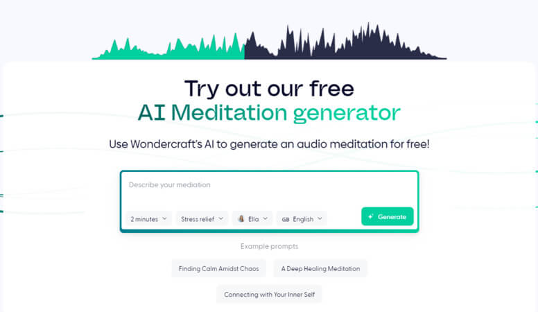 wondercraft meditation music generator