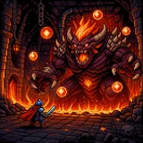 A fast 8-bit battle theme with driving chip bass, heroic melodies, and intense boss-fight energy.
