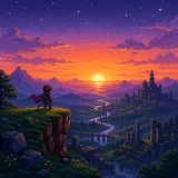 A nostalgic 8-bit melody with gentle chip tones and the bittersweet feeling of an old game ending.