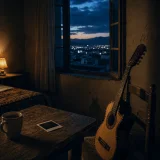 A traditional corrido with expressive male vocals, acoustic guitars, and heartfelt storytelling about home and the open road.