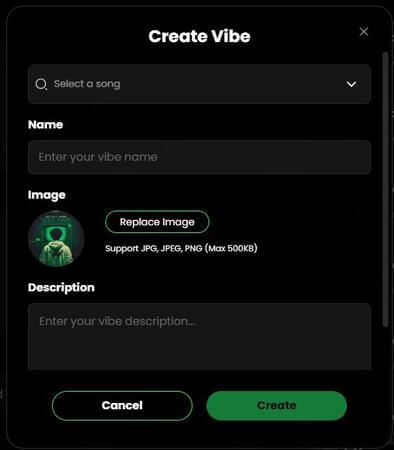 add vibes page