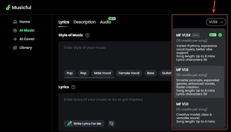 music creation mf model