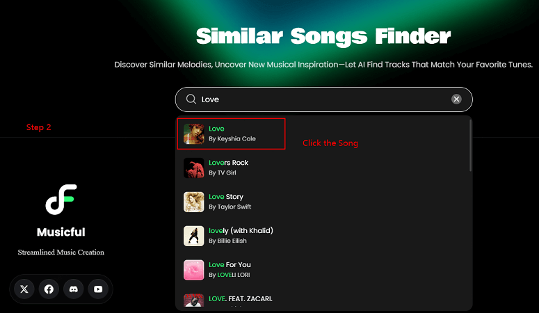 Step 2: Select the Song