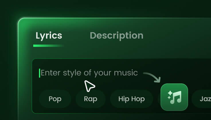 Text-to-music creation