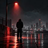 A dark drill track with controlled low rap vocals, sliding 808s, tense piano, and a concise hook about returning stronger.