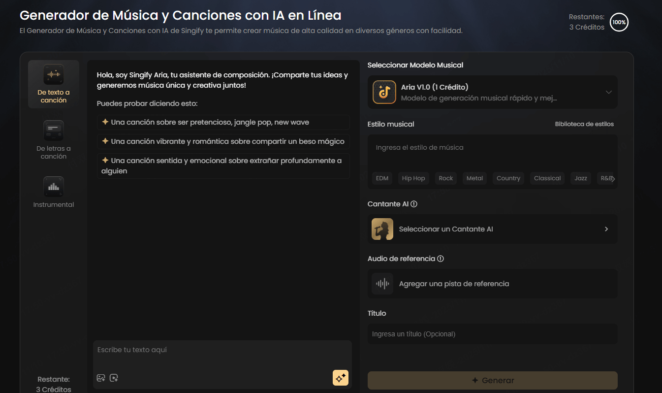 generador de letras de canciones