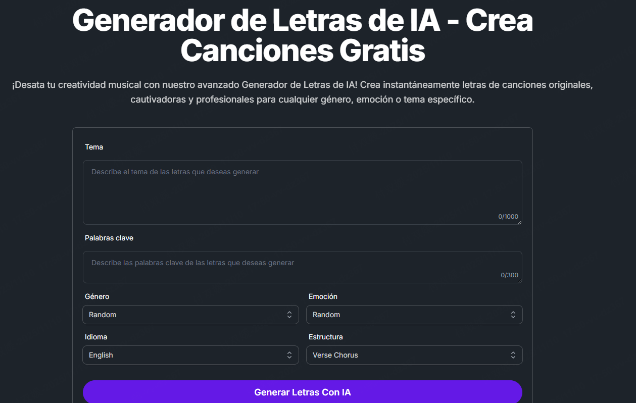 generador de letras de canciones IA 