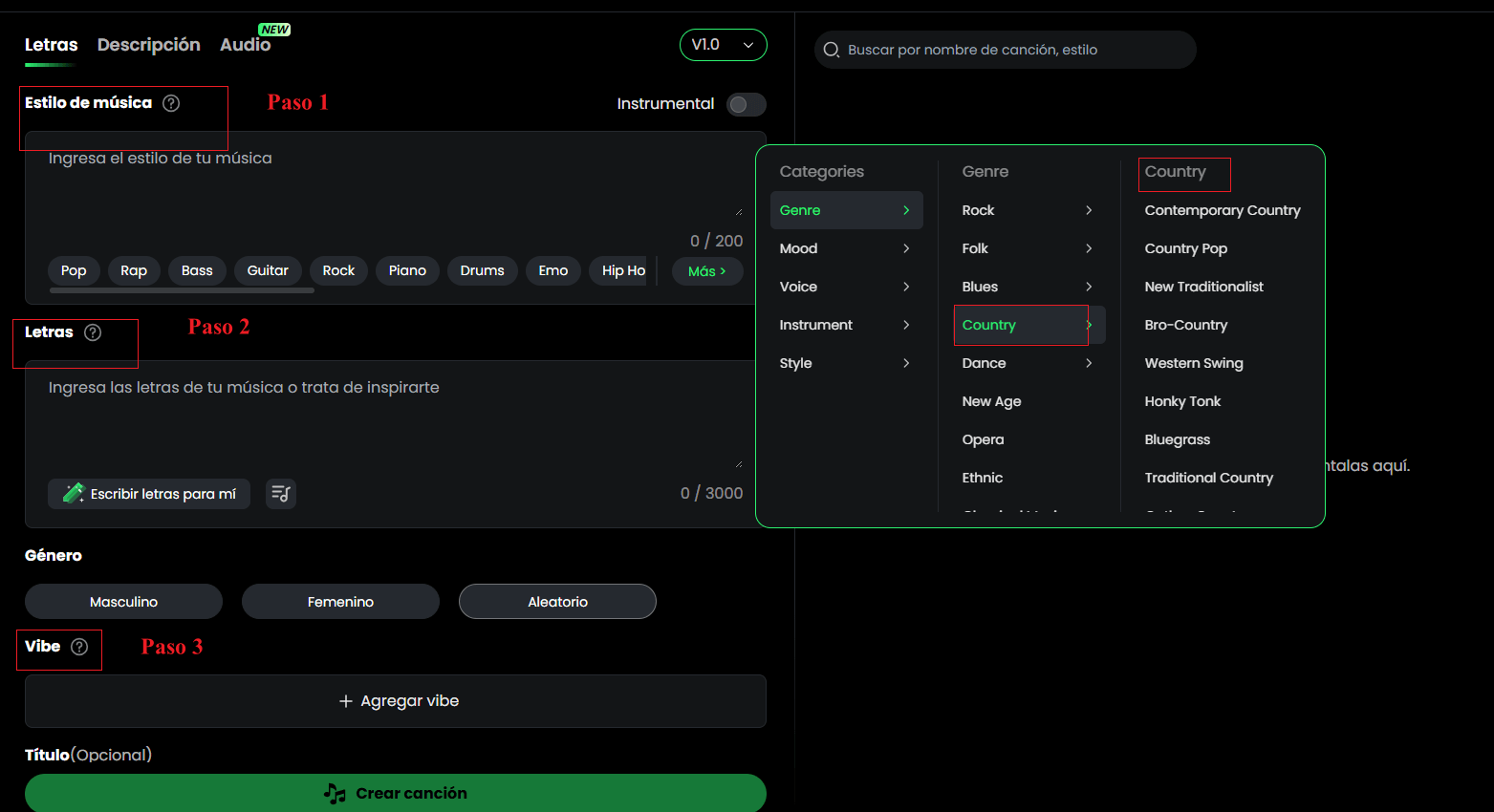 Cómo crear una canción country