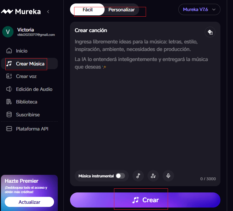 Cómo crear música con Mureka AI