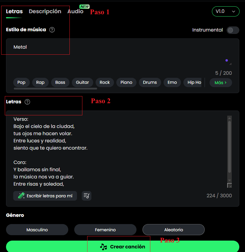 Crear música navideña