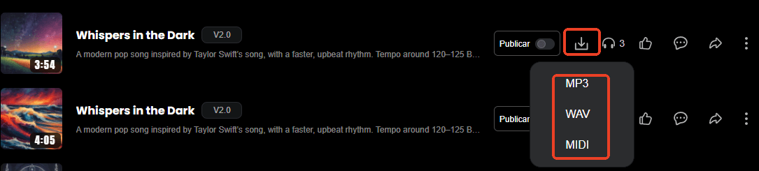 paso 3 de cambiar la letra de una canción con musicful ai