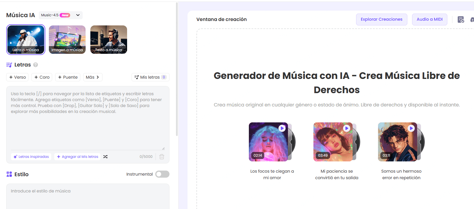 creador de metal con IA
