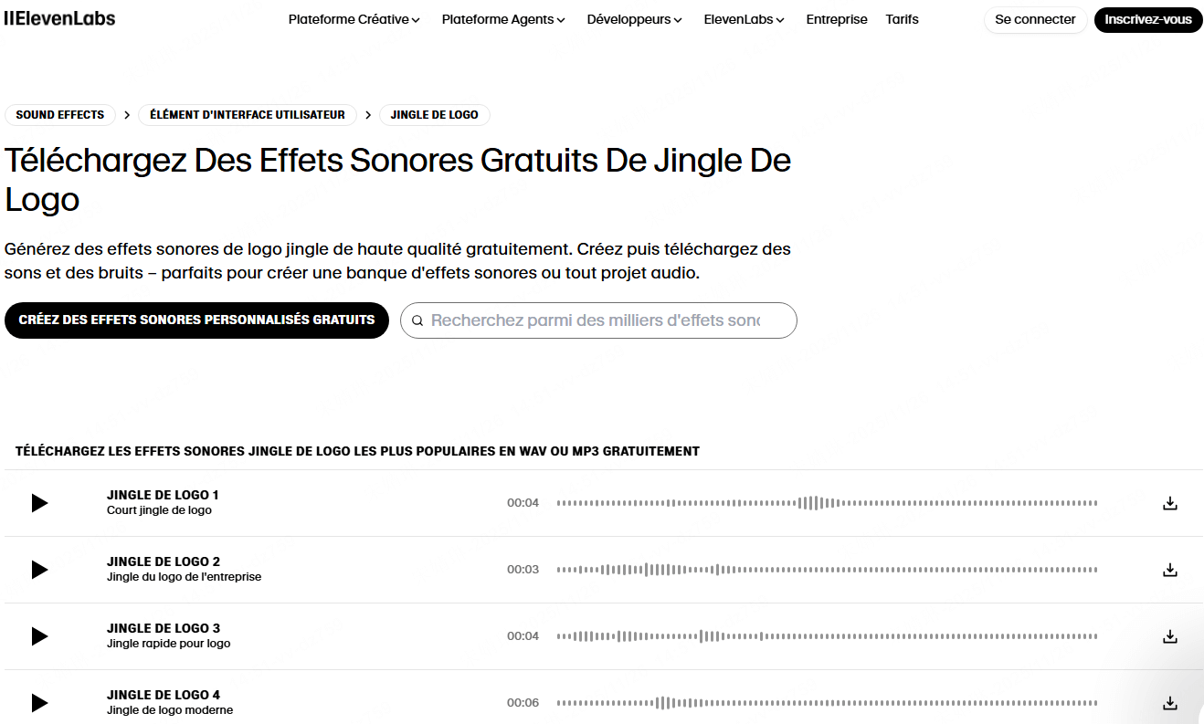 11Labs musique de jingle
