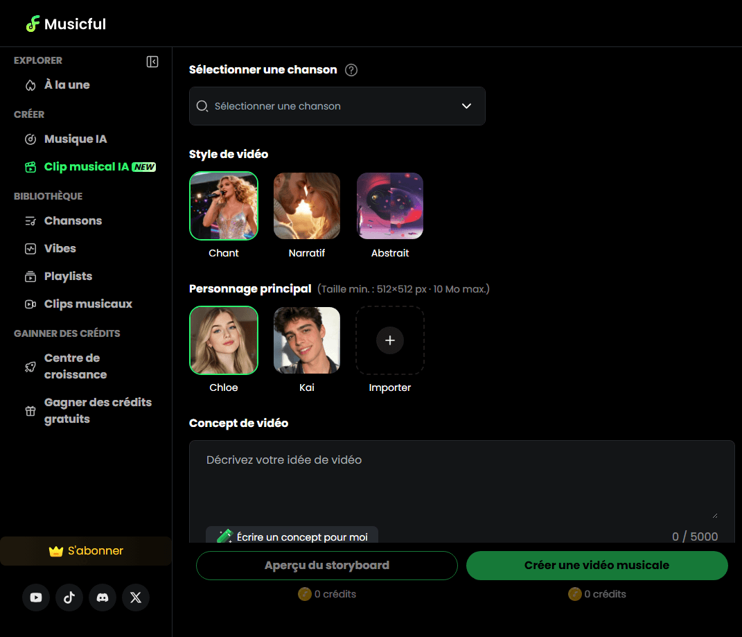 générez le clip vidéo