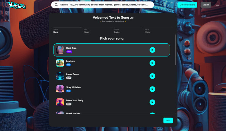 Voicemod faire une cover ia