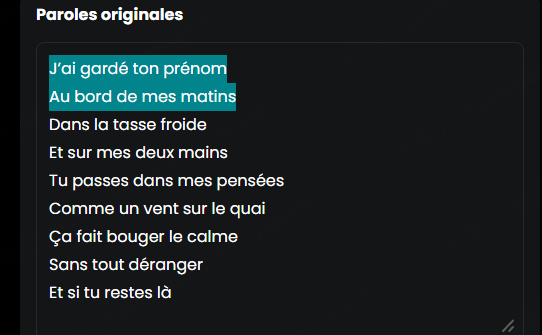 Obtenir la chanson complète