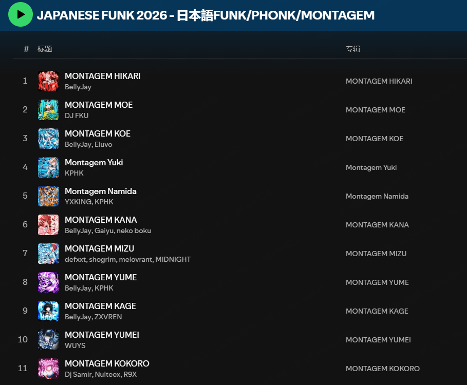 japanese　funk　プレイリスト