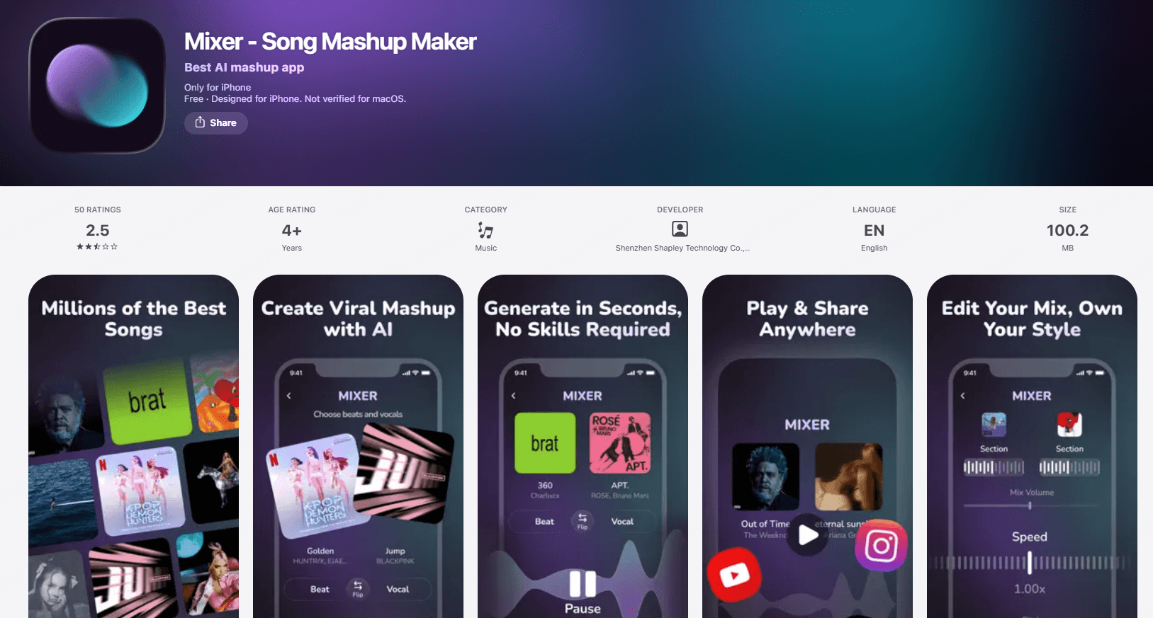 Mixer - Song Mashup Maker