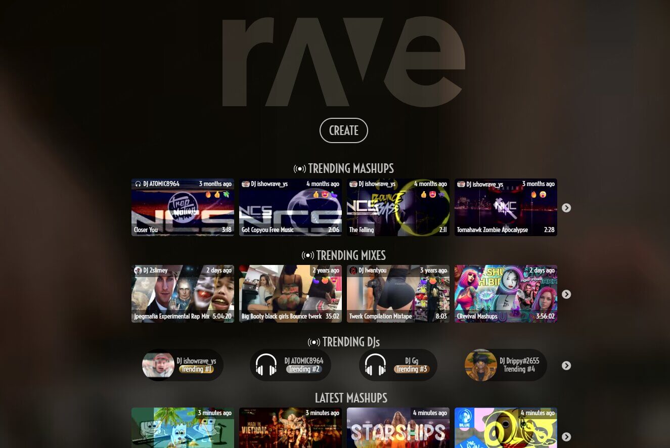 Rave.dj マッシュアップ