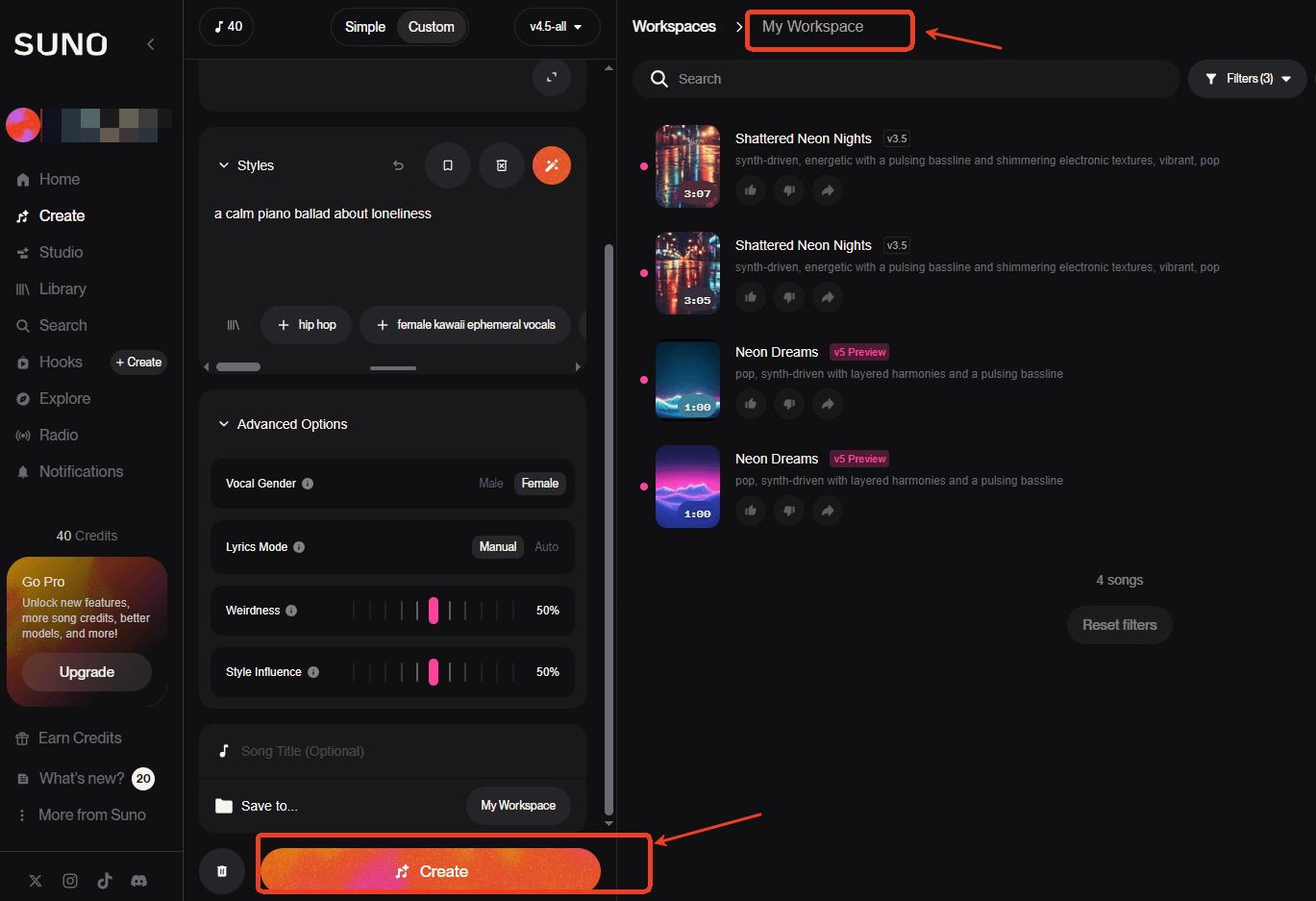 Suno AI 作曲サービス