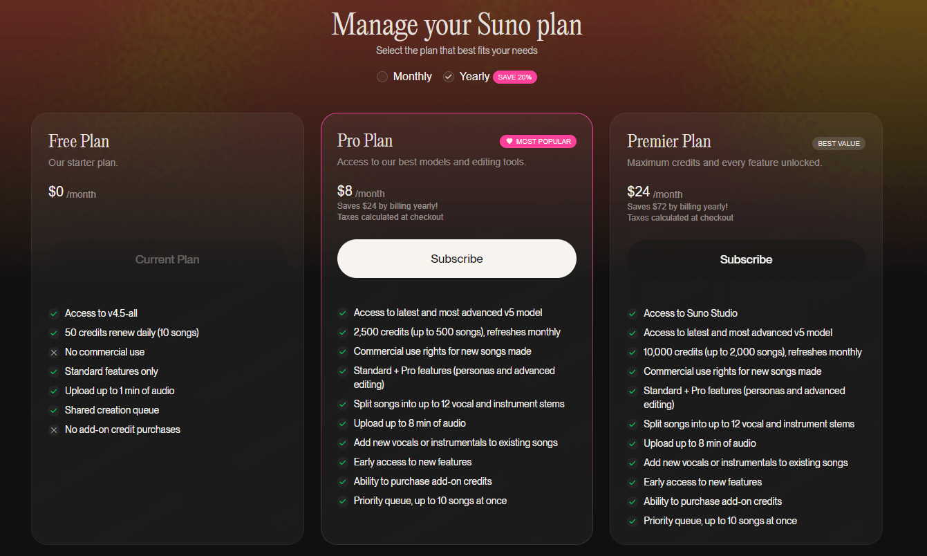 Suno AI 作曲価格