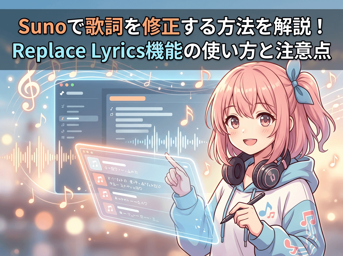 AI音楽 歌詞修正機能