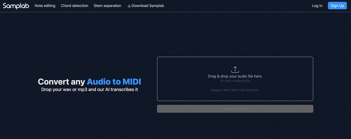 拖拉 Mp3 轉 MIDI 檔
