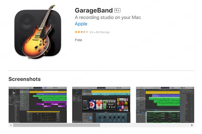 GarageBand 蘋果免費混音軟體